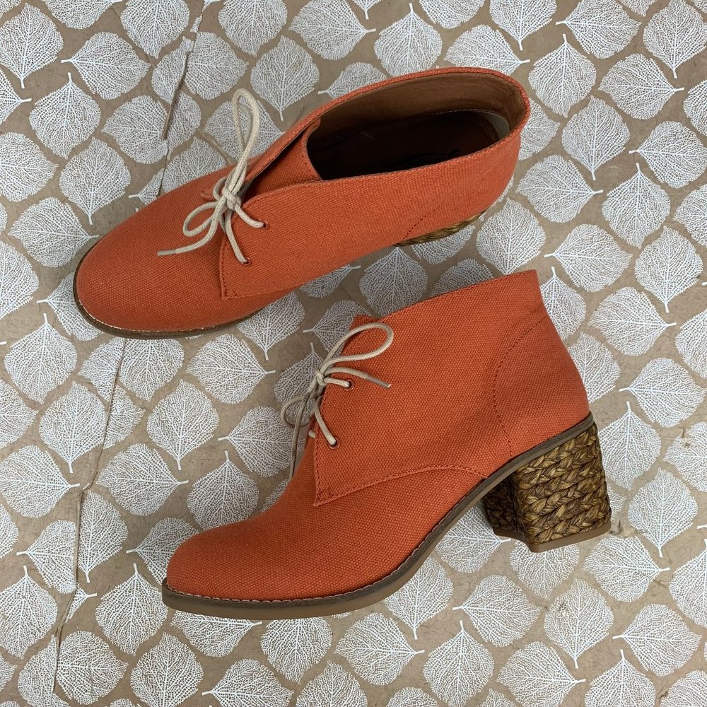 Lucky Brand Hale Bootie Coral Pink Natural Wrap